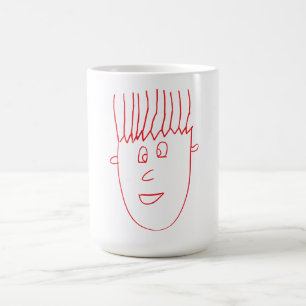 Karikatur Young Man Tasse