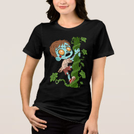 Karikatur-Zombie Jack und die Bohnenranke Tri-Blend Shirt