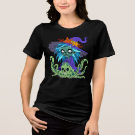 Karikatur-Zombie-Meereshexe Tri-Blend Shirt