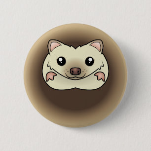 Karikatur Zwergigel Button