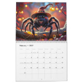 Karikaturartiger Halloween-Kunststil Kalender (Feb 2027)