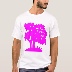 Karikaturbaum - magenta T-Shirt