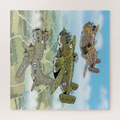 Karikaturen des Flugzeug WW2 Puzzle (Horizontal)