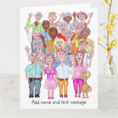 Karikaturen trauriger Menschen Karte (Gelbe Blume)