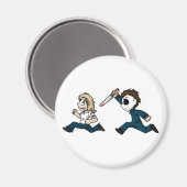 Karikaturen von Evilontwolegs Magnet (Vorderseite/Rückseite)