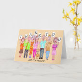 Karikaturen von Leuten Sprichwort danke Karte (Gelbe Blume)