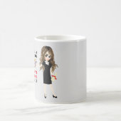 Karikaturengeschenk Weiblich Brünett - Grad Kaffeetasse (Mittel)