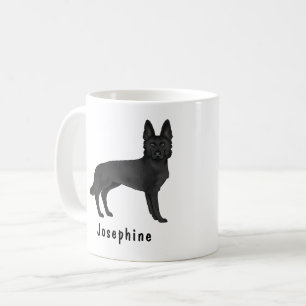 Karikaturenhund mit Individuelle Name Kaffeetasse