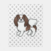 Karikaturenhund und -pfähle fleecedecke (Vorderseite)