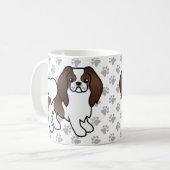 Karikaturenhund und -pfähle kaffeetasse (Vorderseite Links)