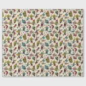 Karikaturenkulls Halloween Geschenkpapier (Flach)