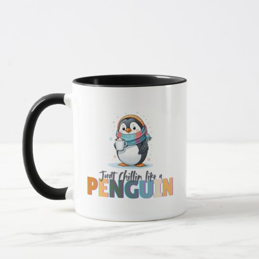 Karikaturenstil, Chillin wie Pinguin-Kaffee Tasse (Links)