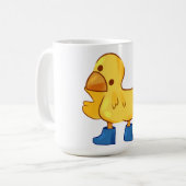 Karikaturenstil der süße Tier-Ente Kaffeetasse (Vorderseite Links)