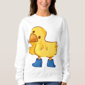 Karikaturenstil der süße Tier-Ente Sweatshirt (Vorderseite)