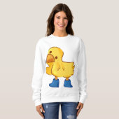 Karikaturenstil der süße Tier-Ente Sweatshirt (Vorne ganz)
