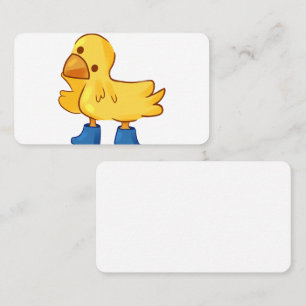Karikaturenstil der süße Tier-Ente Visitenkarte