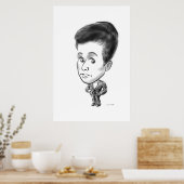 Karikaturenzeichen an Bord 13b Poster (Küche)