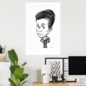 Karikaturenzeichen an Bord 13b Poster (Heimbüro)