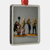 Karikaturfigürchen der Musiker Silbernes Ornament (Rechts)