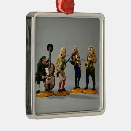 Karikaturfigürchen der Musiker Silbernes Ornament (Rechts)