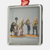Karikaturfigürchen der Musiker Silbernes Ornament (Links)
