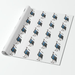 Karikaturillustration des Geierperlhuhns Geschenkpapier