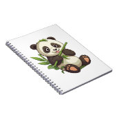 Karikaturillustration eines Pandas Notizblock (Rechte Seite)