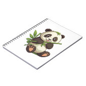 Karikaturillustration eines Pandas Notizblock (Linke Seite)