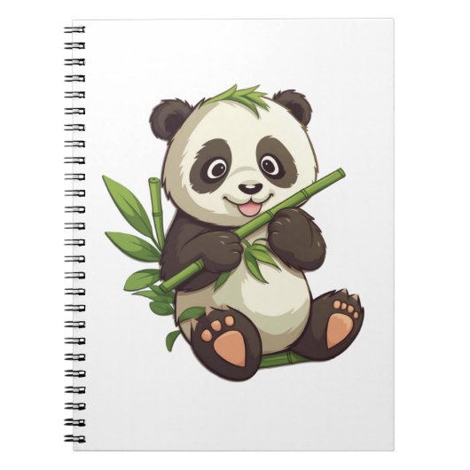 Karikaturillustration eines Pandas Notizblock (Vorderseite)