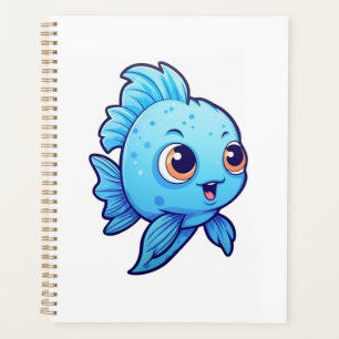Karikaturillustration von Fischen Planer