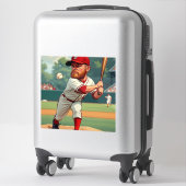 "'Karikaturische Darstellung des amerikanischen Ba Aufkleber (Koffer)