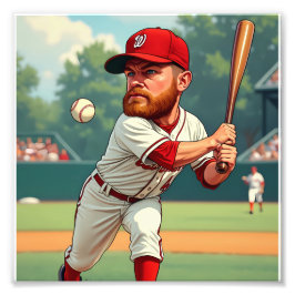 "'Karikaturische Darstellung des amerikanischen Ba Fotodruck