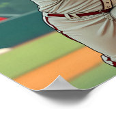 "'Karikaturische Darstellung des amerikanischen Ba Poster (Ecke)