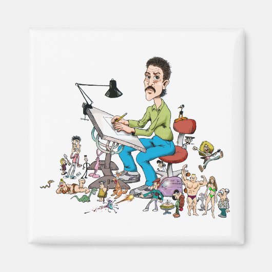 Karikaturist Magnet (Vorne)