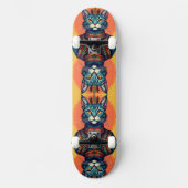 Karikaturkatze Skateboard (Vorderseite)