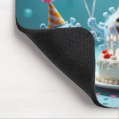 Karikaturkeime feiern einen Geburtstag Mousepad (Ecke)