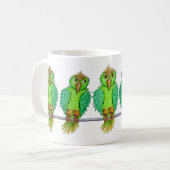 Karikaturvögel Kaffeetasse (Vorderseite Links)