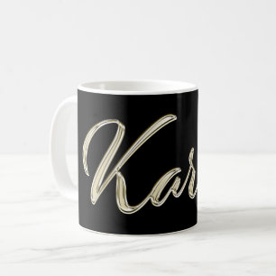 Karim Name whitegold Tasse Teetasse Kaffeetasse