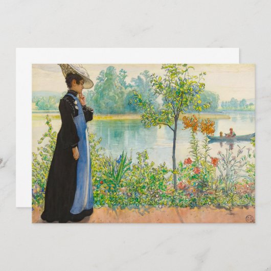 Karin by Shore by Carl Larsson Dankeskarte (Vorne/Hinten)