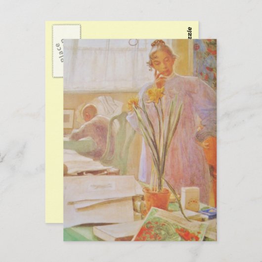 Karin im Studio Postkarte (Vorne/Hinten)