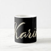 Karin white gold Handwriting Tasse Kaffeetasse (Mittel)