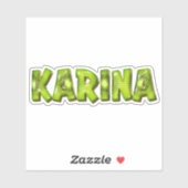 Karina Name Kiwi Design Aufkleber Sticker (Blatt)