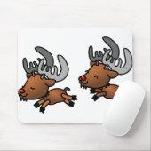 Kariou Rentier Hirsche Wild Happy Jumping Mousepad (Mit Mouse)
