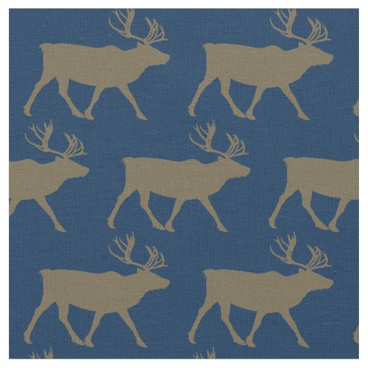 Kariou Silhouetten Blue Stoff (Nahaufnahme)