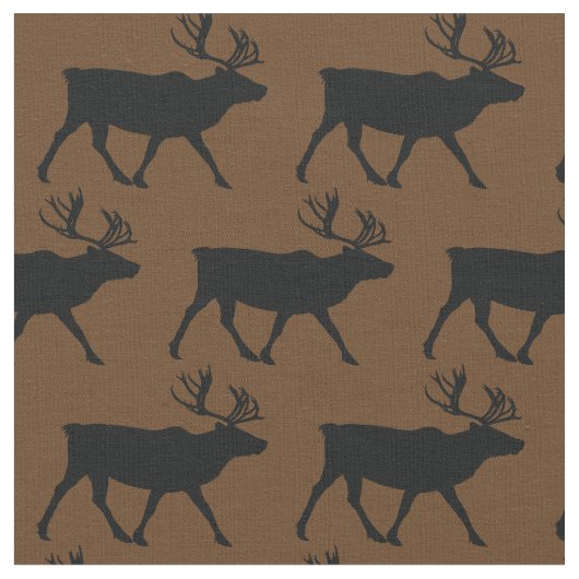 Kariou Silhouetten Brown Stoff (Nahaufnahme)