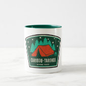 Kariou-Targhee National Forest Camping Zweifarbige Tasse (Mittel)