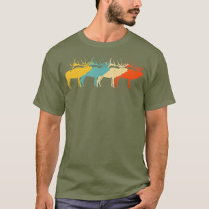 Kariou Vintag Retro Stag Doe Deer Lover 60er T-Shirt