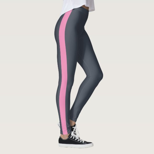 Karkohle Dark Blue Bright Pink Side Panel Leggings (Rechts)