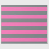 Karkohle Grau, Hot-Pink #2 XL Preppy Strip 1x Geschenkpapier (Flach)