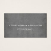 Karkohle Grau oder Silber Save the Date (Rückseite)